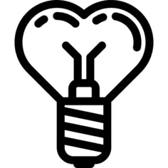 Heart Shaped Light Bulb