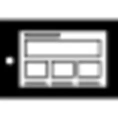 Responsive design page on tablet screen