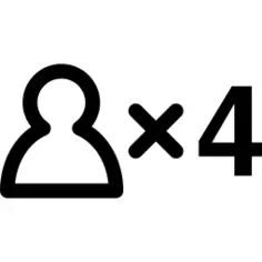 Four persons symbol