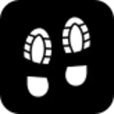 Human shoes footprint