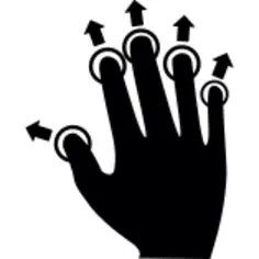 推动所有手指滑动并展开