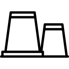 Nuclear plant chimneys