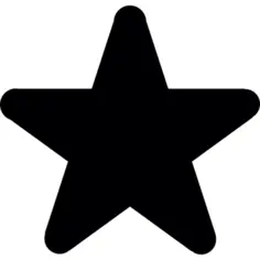 Rounded point star