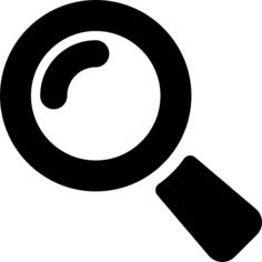 Zoom or search interface symbol