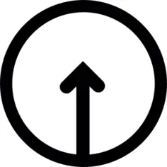 Up Arrow inside a circle
