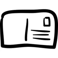 Postcard hand drawn back