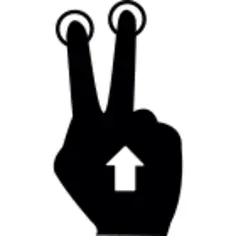 触摸并向上滑动