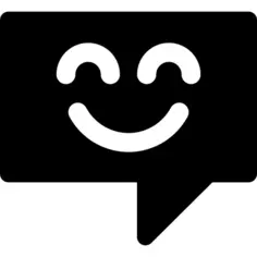 讲话泡泡与张快乐的脸