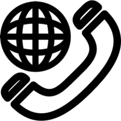 International telephone symbol outline
