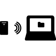 Phone transmission to a laptop folder