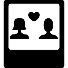 Couple polaroid photo