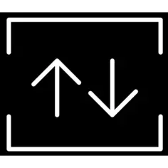 Museum elevator signal with up and down arrows