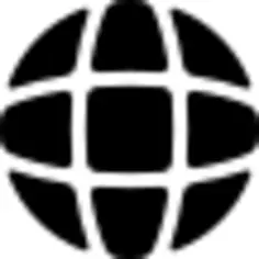 World wide symbol inversed