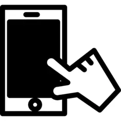 用手抚摸手机的屏幕