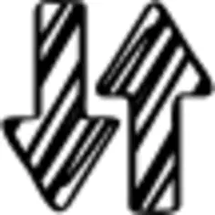 Up and down sketched arrows couple