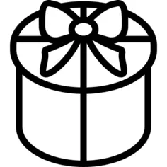 Round Gift Box With Lace