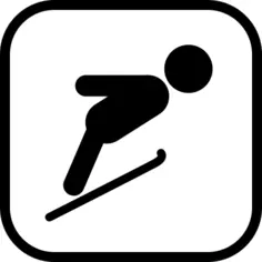 Jumping Ski Sign