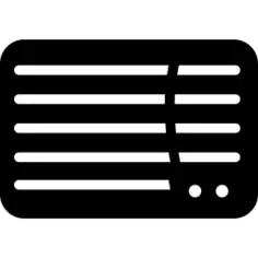 Radio of rectangular rounded simple design