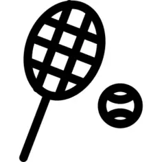 Tennis raquet and ball