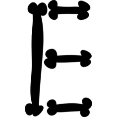 字母E的骨头排版