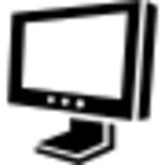 Widescreen monitor in perspective