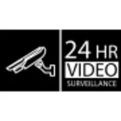 24 hours video surveillance symbol
