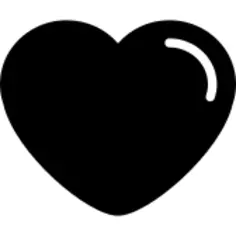 Heart shape rounded edges variant with white details