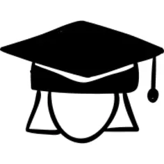 Student head with graduation hat
