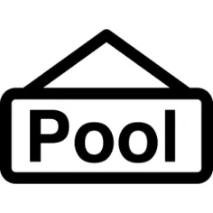 Pool rectangular hanging sign
