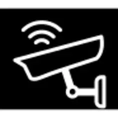 Surveillance video camera outline