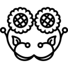 花夫妇在对称的