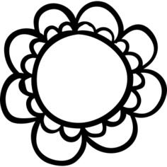Flower with rounded petals
