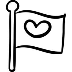 Flag with heart