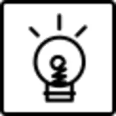 Light bulb doodle on a square background