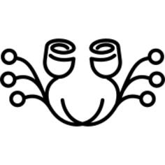 Rose buds symmetric floral design