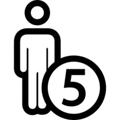 Five persons symbol