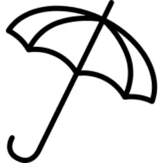 Inclined Open Umbrella