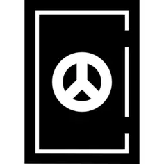 与和平标志的门