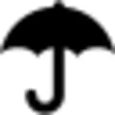 Umbrella black shape symbol