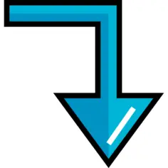 Diagonal arrow