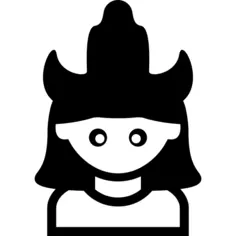 有一个帽子的妇女有两个垫铁的