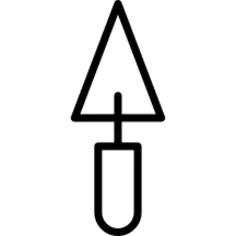 Triangular shovel outline