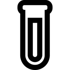 Test tube with liquid outline