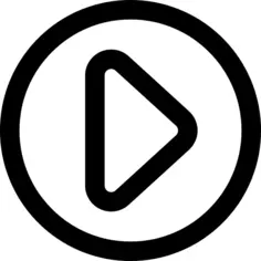 Play multimedia outlined button circle