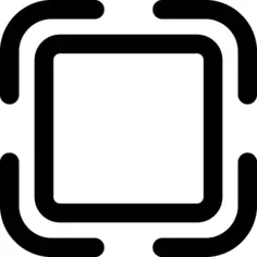 Button outline of rounded square shape