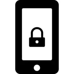 在电话屏幕上的挂锁符号