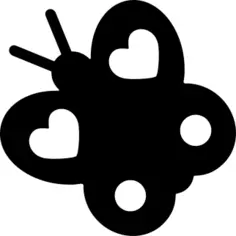 Butterfly with hearts