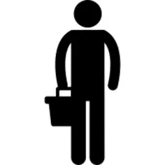 Silhouette carrying bucket