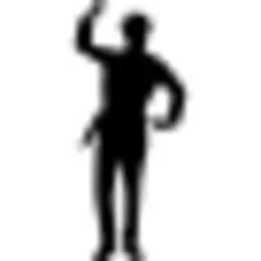 Standing man silhouette