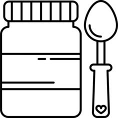 Baby Food Jar and Spoon